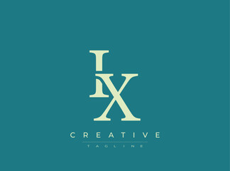 Obraz premium Creative typography logo design with letter t and x together