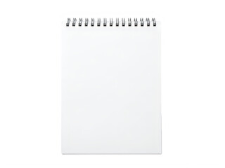A blank notepad on a white background