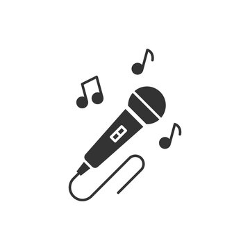 Microphone icon vector. karaoke sign and symbol