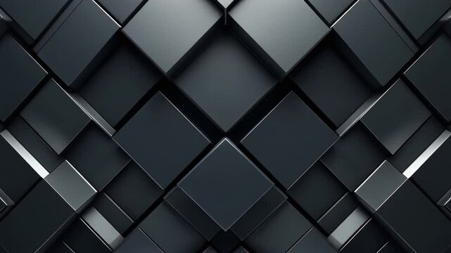Symmetrical dark graphite grid structure with subtle depth and soft silver reflections, creating a sleek, modern, high-tech background with refined minimal aesthetic.
