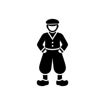 Dutch Man Traditional Klompen Icon