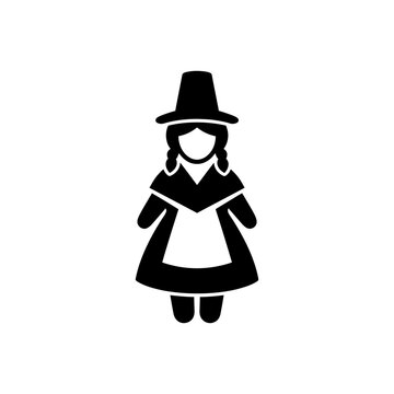Colonial Pilgrim Traditional Dress Icon