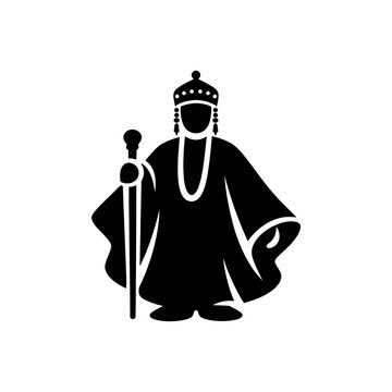 West African Tribal Royalty Icon