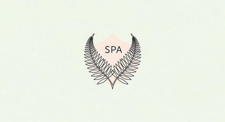Fototapeta premium Pink spa with fern leaves isolated on a transparent background