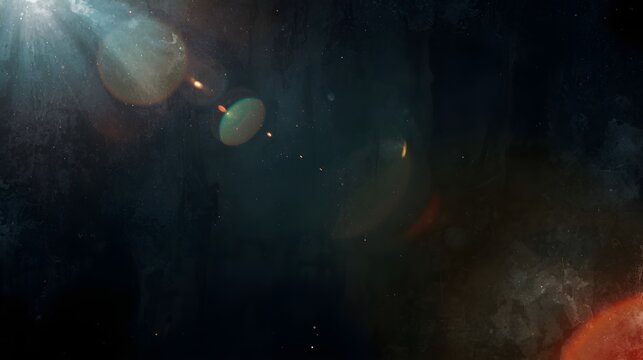 Light leak overlay effects present a combination of scratch dust and blurred light leaks, alongside a retro grain noisy film distressed texture. These effects include flares on a black background, cre