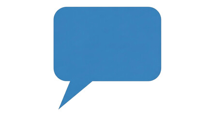 Naklejka premium Modern Blue Speech Bubble Icon on Transparent Background