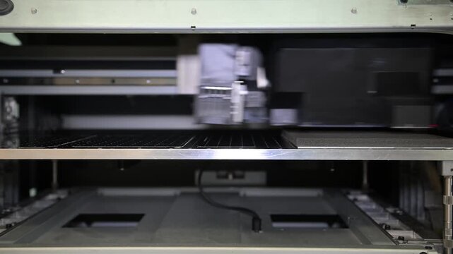 Souvenir printer in progress. The electromechanical pen and souvenir printing machine works by moving the print head