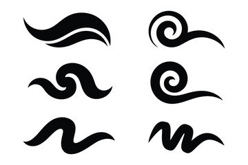 Obraz premium Abstract swirls and curves vector elements - decorative shapes