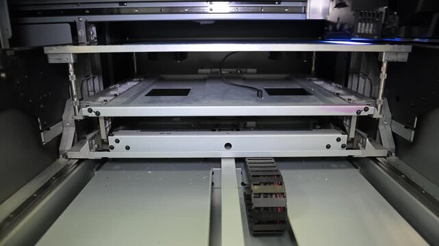 Souvenir printer in progress. The electromechanical pen and souvenir printing machine works by moving the print head