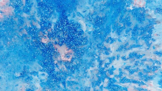 Blue Glitter Abstract Texture With Shimmering Sparkles and Fluid Marble Patterns for Backgrounds