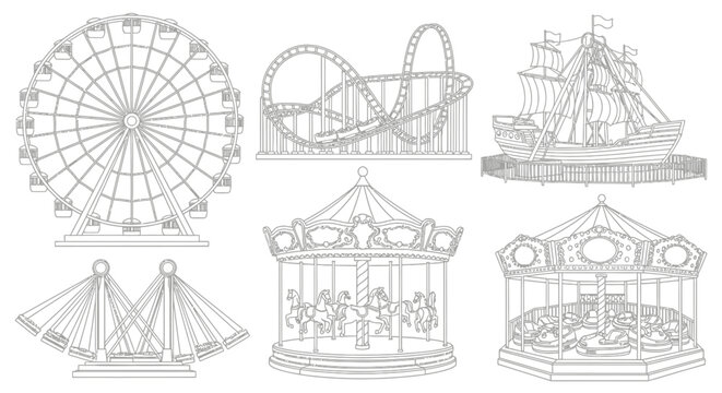 Carnival Rides Drawing Easy