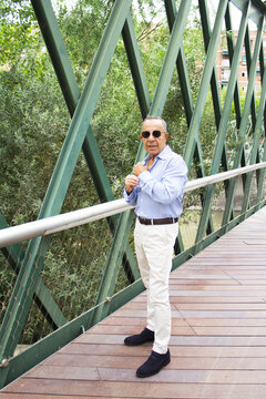 Older man with a youthful and energetic appearance