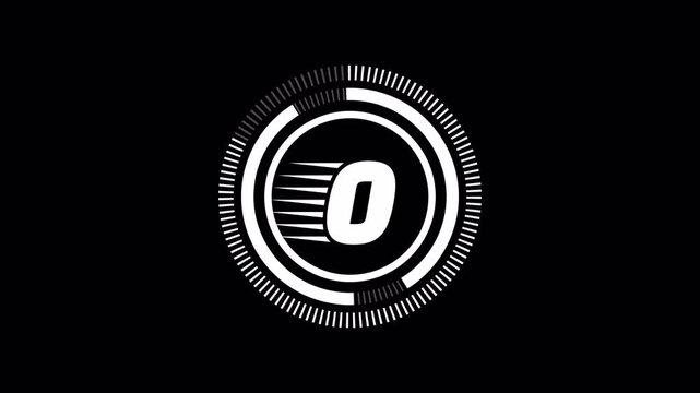 5 second digital countdown timer with dotted circular progress bar and bold white numbers on transparent alpha channel background transparent background alpha channel