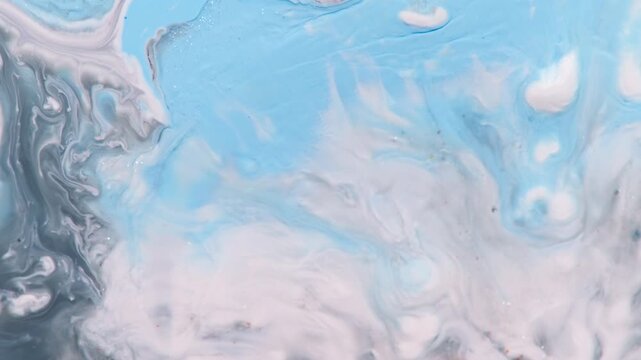 Abstract Blue Marble Fluid Art Texture With Soft Pastel Swirls and Ethereal Movement