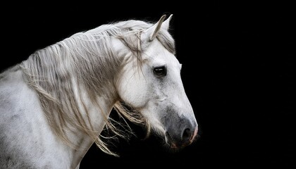 White Horse With A Long Mane