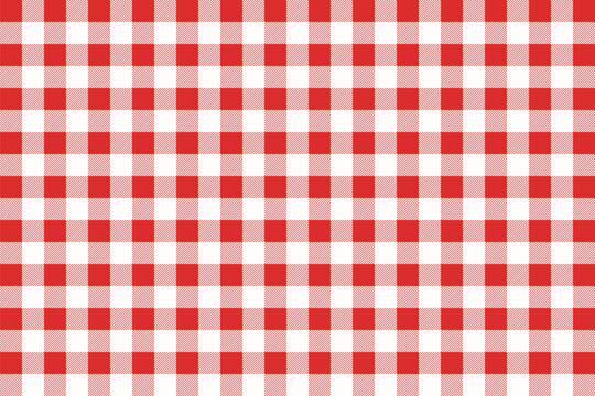 Red and white vichy background. Gingham seamless pattern.