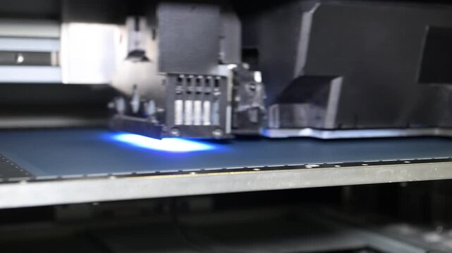Souvenir printer in progress. The electromechanical pen and souvenir printing machine works by moving the print head