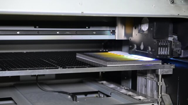 Souvenir printer in progress. The electromechanical pen and souvenir printing machine works by moving the print head