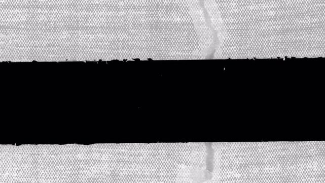 Abstract Black Line Across Textured Gray Background.