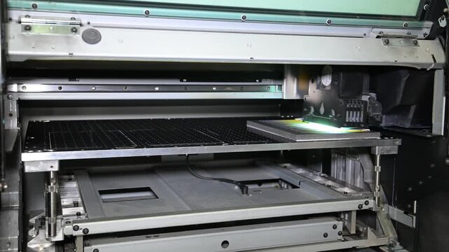 Souvenir printer in progress. The electromechanical pen and souvenir printing machine works by moving the print head