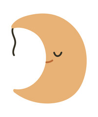 Moon crescent boho kids element © wooster