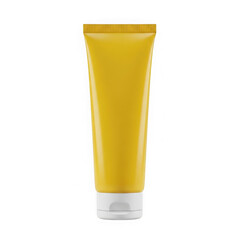 Bright yellow tube of cream or ointment with white cap