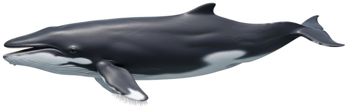 Minke Whale White Background Streamlined png