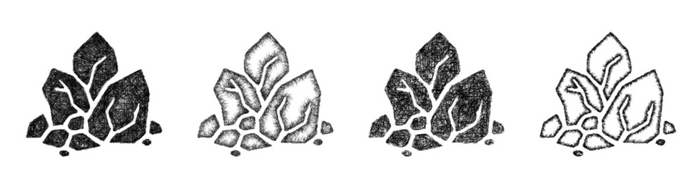 Sketch earth magic icon design set © David Zydd