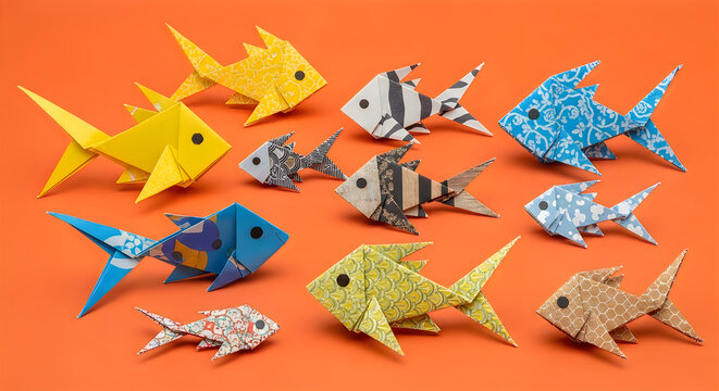April fools day fish prank toys colorful paper folds joke gifts