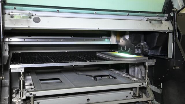 Souvenir printer in progress. The electromechanical pen and souvenir printing machine works by moving the print head