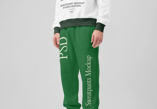 Sweatpants & Hoodie Mockup