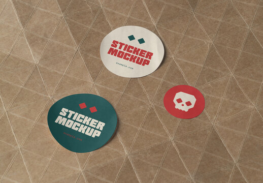 Sticker Glued to Bag Mockup