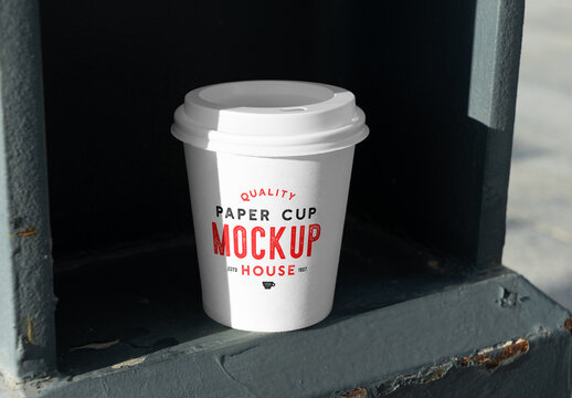 Paper Take Away Cup PSD Mockup