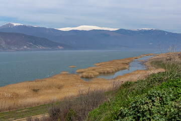 Obraz premium Panoramic view of Lake Vegoritida, Greece
