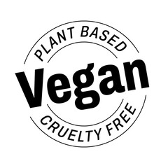 Fototapeta premium Minimal Vegan Product Seal Plant Based Cruelty Free Packaging Badge II