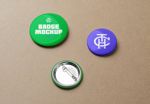 Lying Badge Mockups