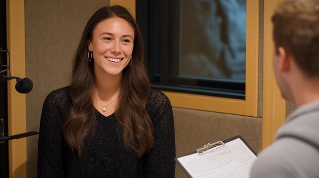 Behavioral psychology researcher observes focus group interaction through one way mirror in hospital environment, clipboards with response forms, timer counting down, ideal for human behavior
