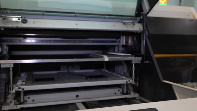 Souvenir printer in progress. The electromechanical pen and souvenir printing machine works by moving the print head