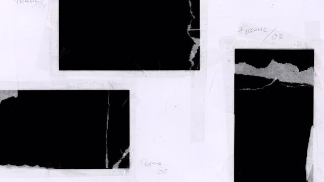 Abstract Black Rectangles on Textured White Background.