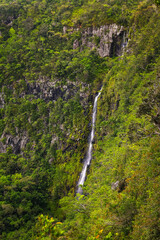 Beautiful landscape of Gorges Waterfall in Black River Gorges National Park, Mauritius Island, Africa