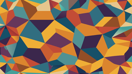 Geometric Abstract Background with Warm and Cool Color Palette © MonoPixel