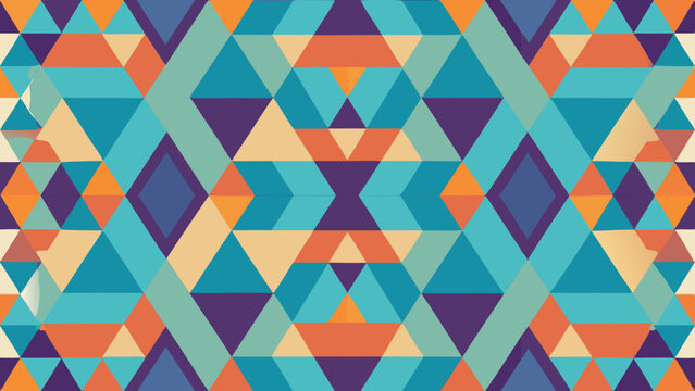 Abstract geometric background with triangles and diamonds pattern design