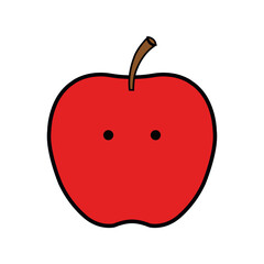 Fototapeta premium vector red apple isolated on white