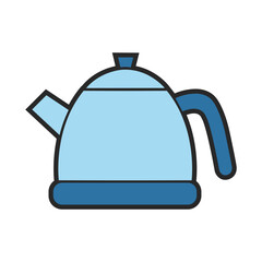 Obraz premium vector blue teapot on white background