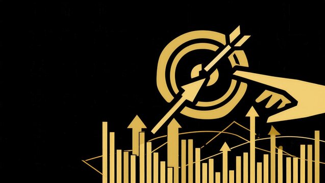 Goal focus, strategic clarity, business alignment are crucial for performance success. This concept highlights precision planning, vision-driven growth, power of staying on target competitive markets