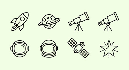 Space exploration icons and concepts © Soge