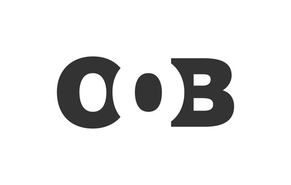 OOB logo design. Initial letter O O B bold font style for tech startups, consulting, corporate branding. Creative company name, headlines typography identity, trendy logotype.