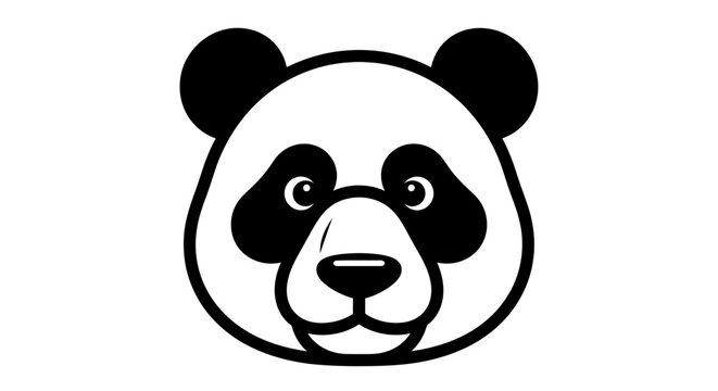 A cute panda bear illustration shows a smiling face with big eyes.