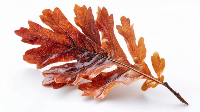 Autumnal Leaf: A close-up showcases a solitary, textured leaf displaying a rich palette of autumnal colors, evoking a sense of seasonal beauty and the transient nature of life.