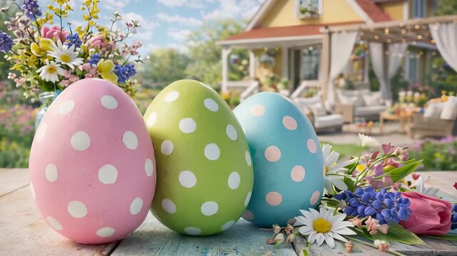 Charming Spring House With Easter Decorations